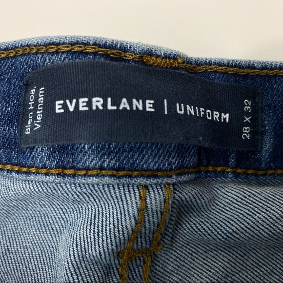 Everlane Uniform Mens Relaxed Straight Fit Jeans Size 28 x 32 Medium Wash - Picture 7 of 13